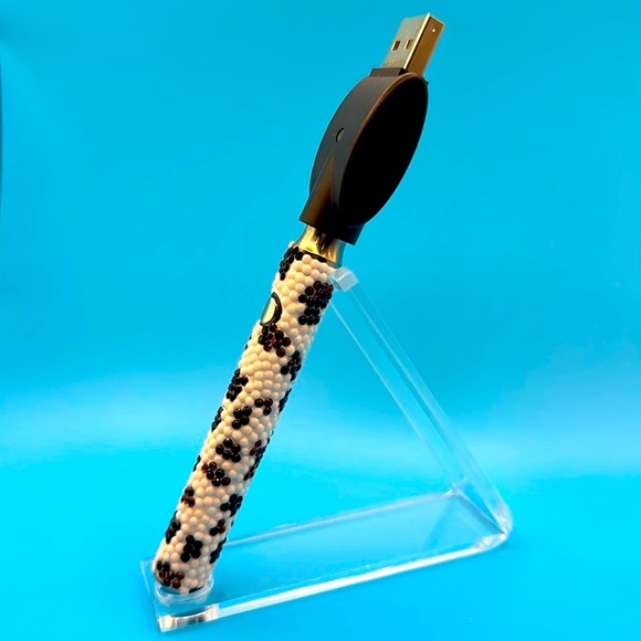 Cow Print Rhinestone 510 Threaded Battery - Picture 3 of 4